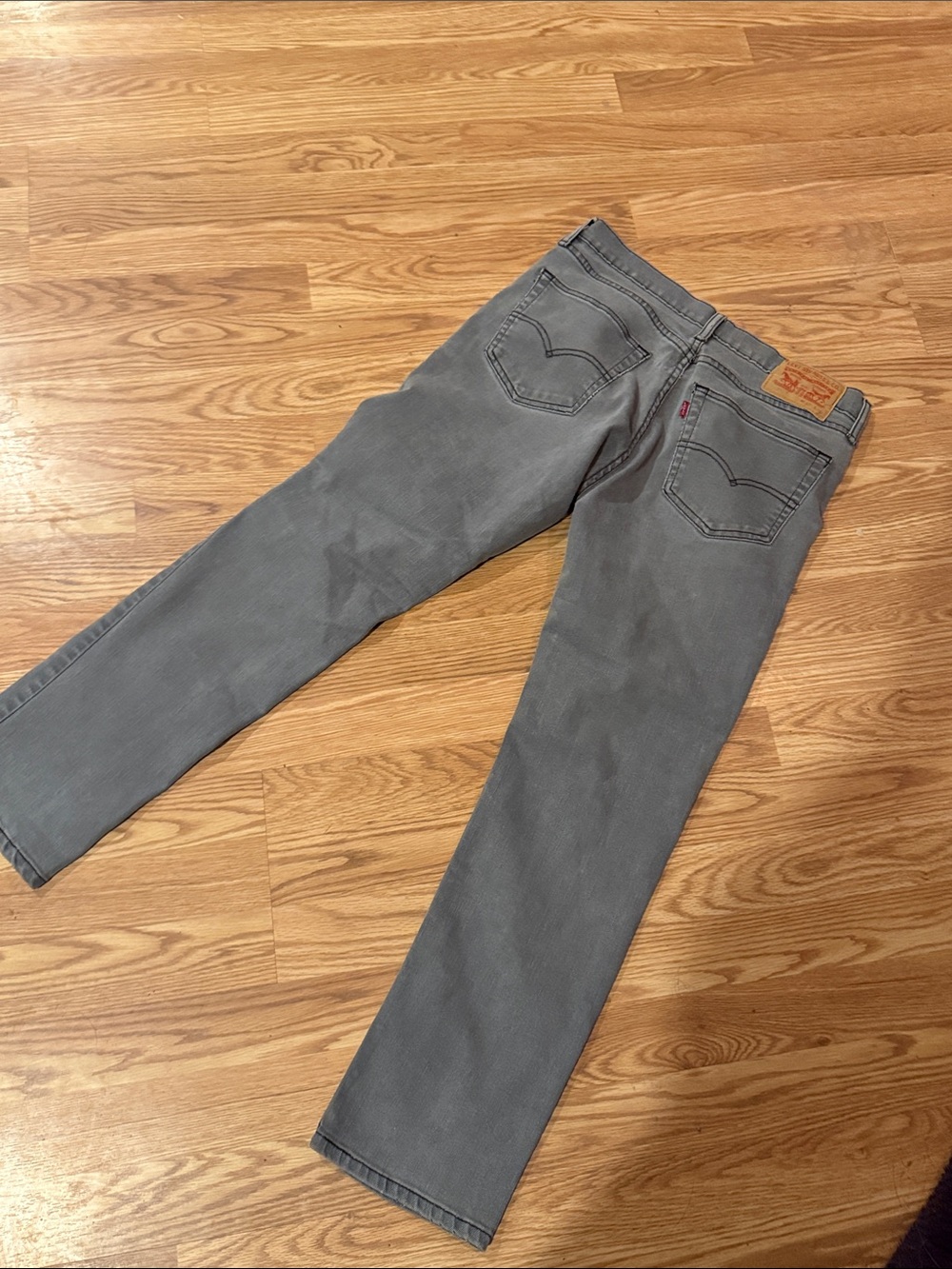 Levi’s Grey Straight-Leg Slim Straight leg Jeans 33 x 30